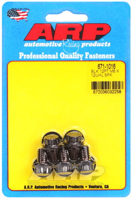ARP M8 x 1.25 x 12mm 12pt Black Oxide Bolts (5 pkg)