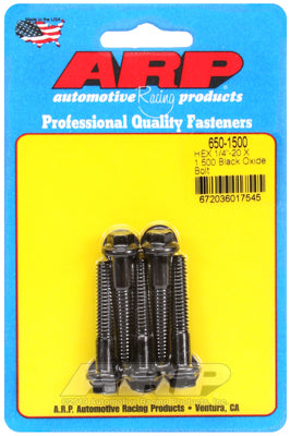ARP 1/4-20 X 1.500 Hex Black Oxide Bolts