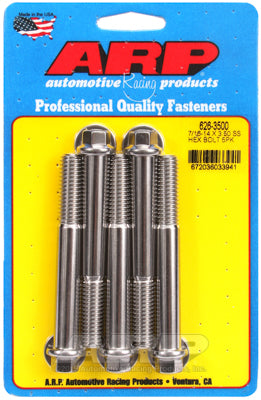 ARP 7/16-14 x 3.500 Hex SS Bolts (5/pkg)