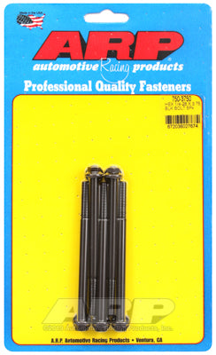 "1/4""-28 x 3.750 hex black oxide bolts" (5pcs)