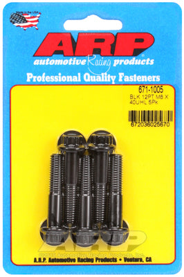 ARP M8 x 1.25 x 40 12pt Black Oxide Bolts (5/pkg)