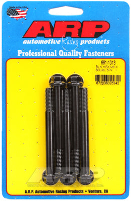 M8 x 1.25 x 80 hex black oxide bolts (5pcs)
