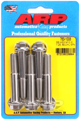 ARP M10 x 1.25 x 60 SS Hex Bolts (5/pkg)