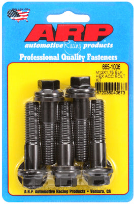 ARP M12 x 1.75 x 50 Hex Black Oxide Bolts (5/pkg)