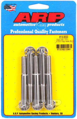 "3/8""-16 x 3.000 12pt SS bolts" (5pcs)