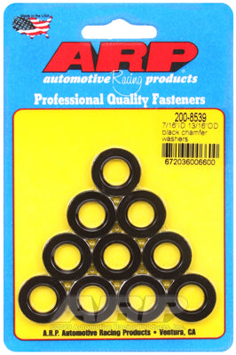 ARP 7/16inID 13/16inOD Black Chamfer Washers (Pack of 10)