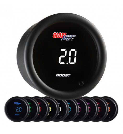 GLOWSHIFT MANOMETRO TURBO -1+2 BAR DIAM. 52MM DIGITALE