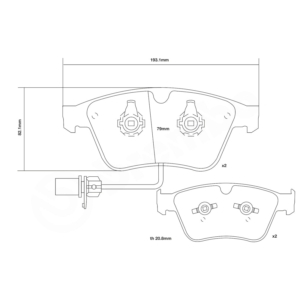 Set pastiglie Brembo Sport | HP2
07.D435.54 - Autobox