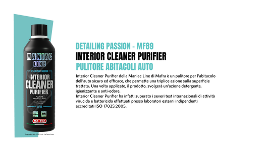 INTERIOR CLEANER PURIFIER - Pulitore abitacoli auto per igienizzare gli interni | ManiacLine - Autobox