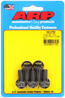 "3/8""-16 x 0.750 12pt black oxide bolts" (5pcs)