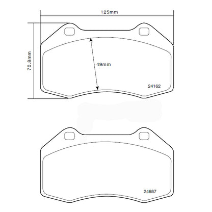 Pastiglie anteriori "HP2" BREMBO - Abarth 500 / 595 / 695