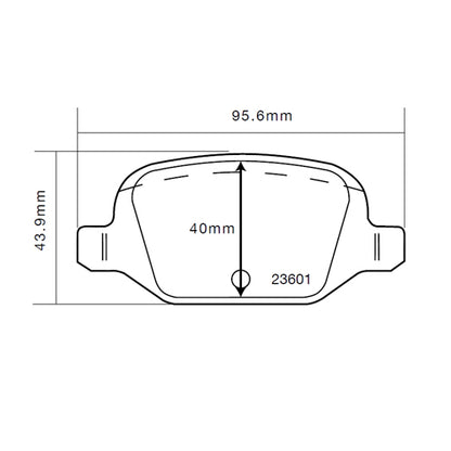 Pastiglie posteriori "HP2" BREMBO - Abarth 500 / 595 / 695