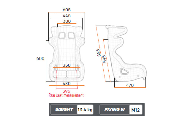 HTE EVO 2 S in fibra di Vetro FIA 8855-2021 OMP