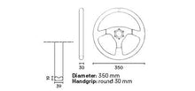 Volante da Corsa piatto Velocità Superleggero in pelle scamosciata OMP