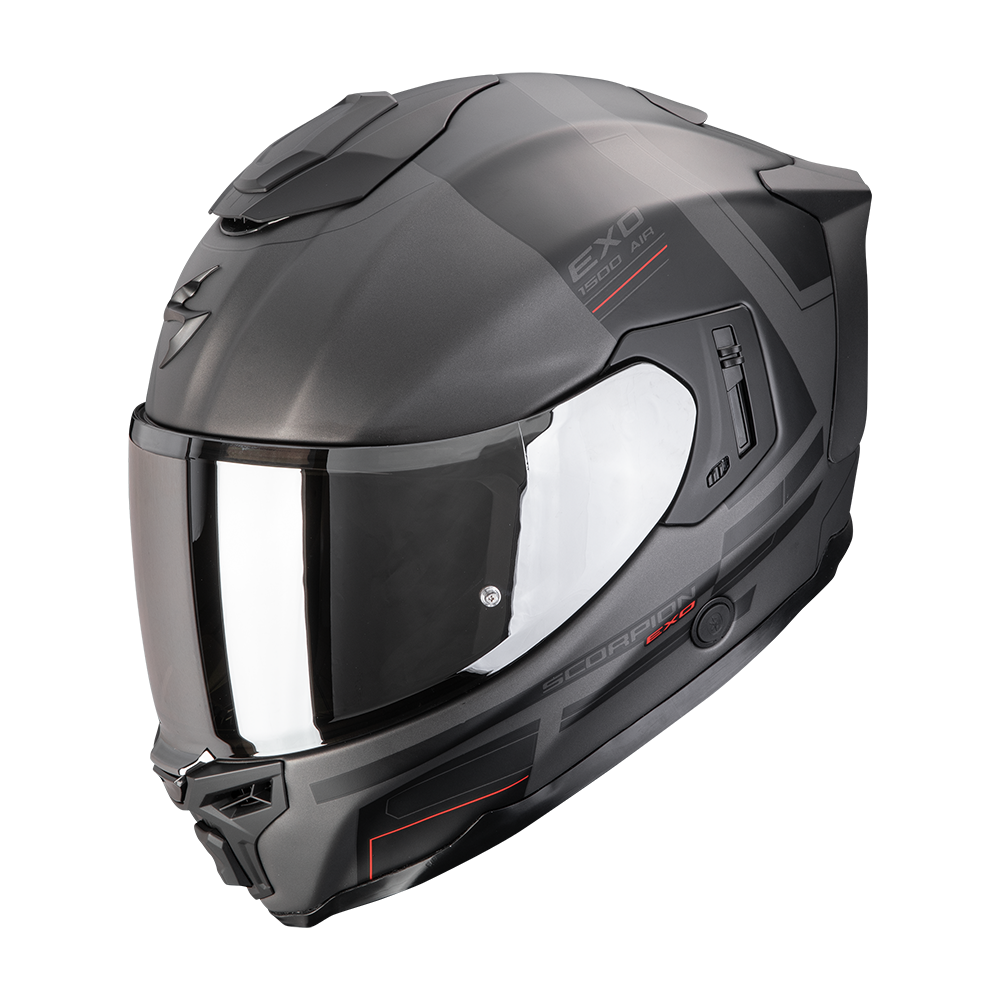 EXO-1500 AIR DUAL ARGENTO OPACO-NERO-ROSSO