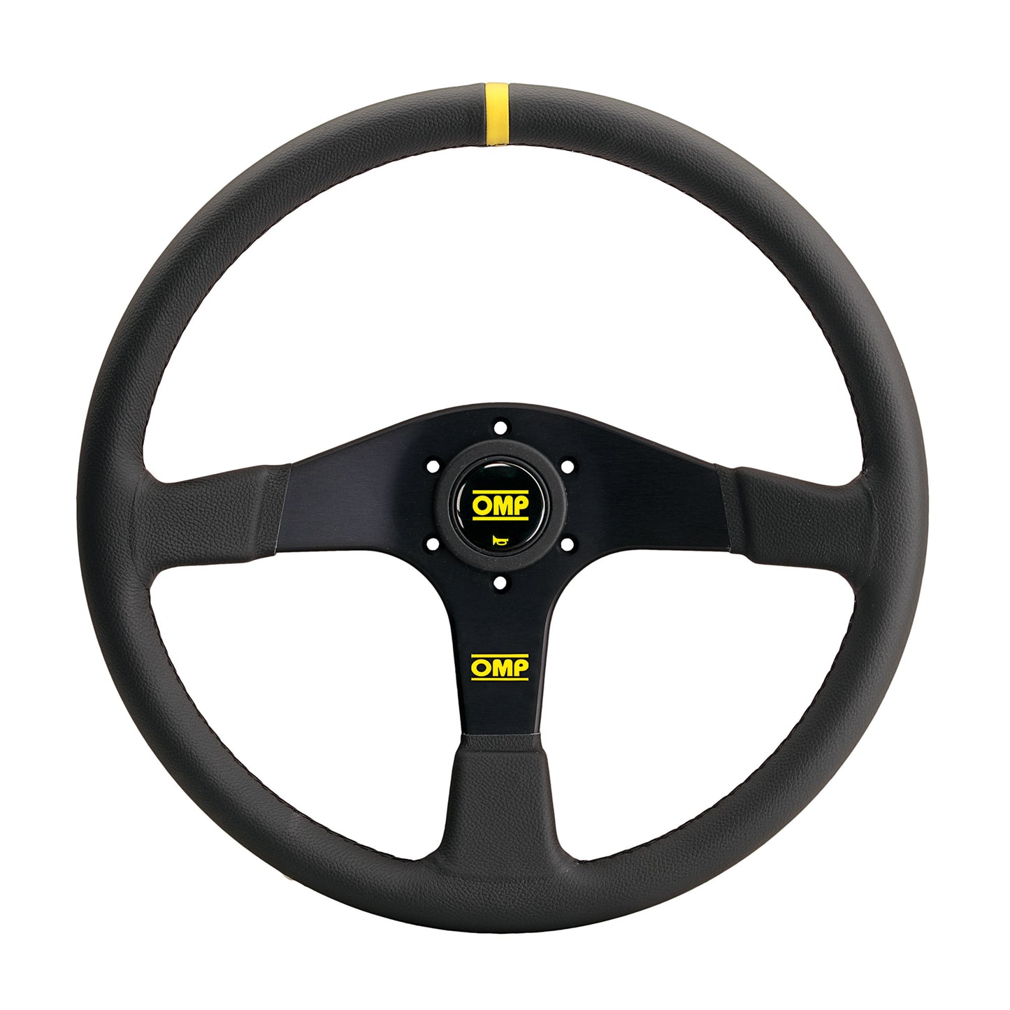 Volante da Corsa piatto Velocità 380 in pelle scamosciata OMP