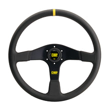 Volante da Corsa piatto Velocità 380 in pelle scamosciata OMP