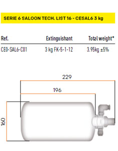 Estintore CESAL 6 3KG OMP