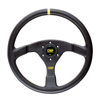 Volante da Corsa piatto Velocità in pelle liscia OMP