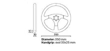 Volante da Corsa piatto Velocità in pelle liscia OMP
