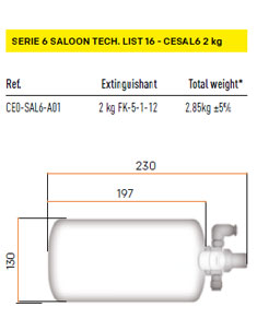 Estintore CESAL 6 2KG OMP