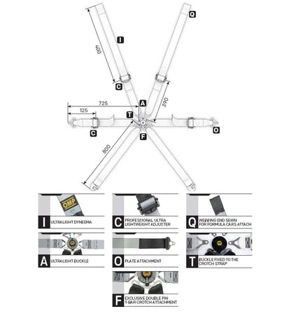 Cinture di sicurezza ONE-D FIA 8853-2016 OMP