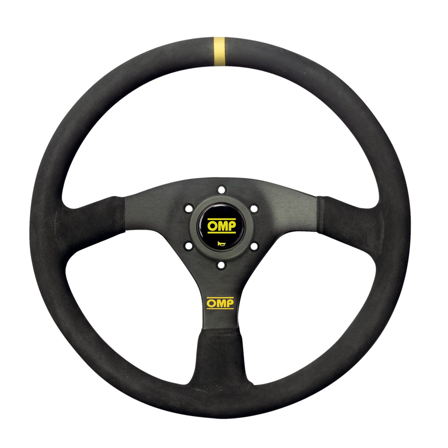 Volante da Corsa piatto Velocità in pelle scamosciata OMP