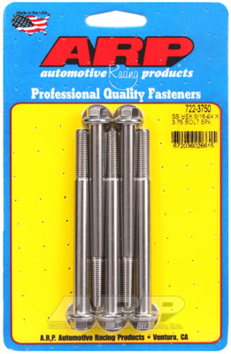 "5/16""-24 x 3.750 hex SS bolts" (5pcs)