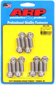 "3/8"" x .875 drilled SS 12pt header bolt kit"