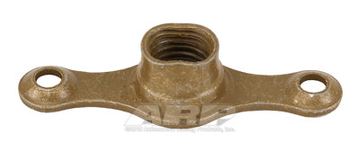1/4-28 plate nut. 2-lug fixed w/ctr sunk rivet hole