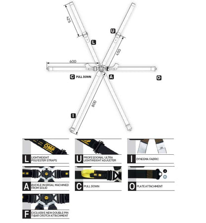 Cinture di sicurezza ONE ENDURANCE OMP