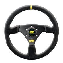 Volante da Corsa piatto Targa in pelle scamosciata OMP