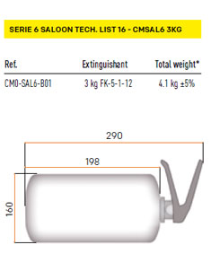 Estintore CMSAL 6 3KG OMP