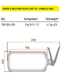 Estintore CMSAL 6 3KG OMP