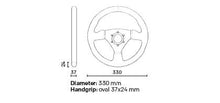 Volante da Corsa piatto Targa in pelle scamosciata OMP