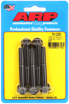 "5/16""-24 x 2.250 12pt black oxide bolts" (5pcs)