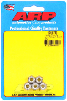 "1/4""-28 SS fine nyloc hex nut kit" (5pcs)