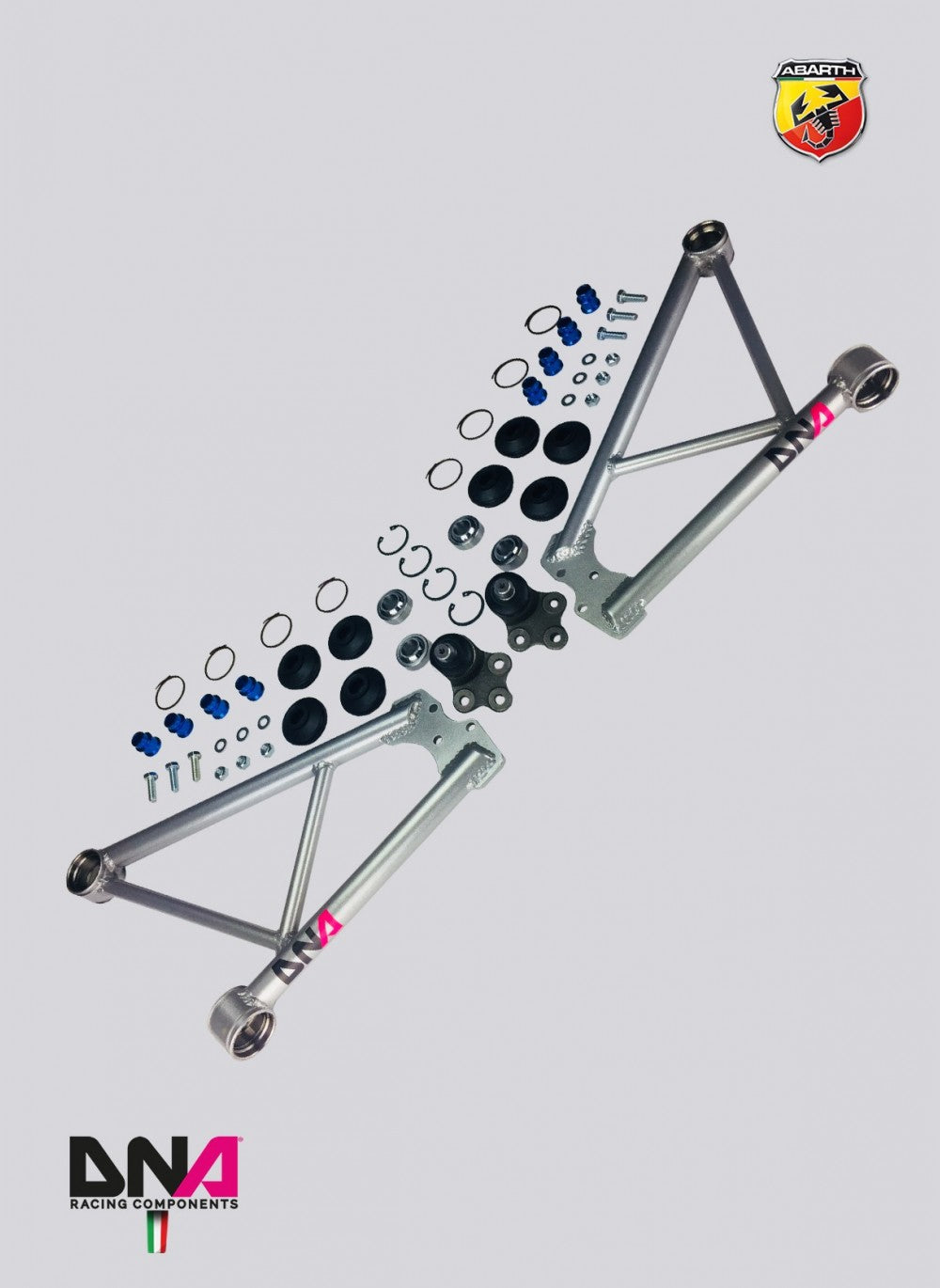 Kit trapezi anteriori DNA Racing - Abarth 500 / 595 / 695