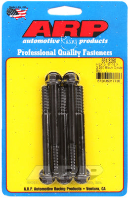 "5/16""-18 X 3.250 hex black oxide bolts" (5pcs)