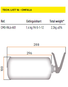 Estintore CMFAL 6 OMP