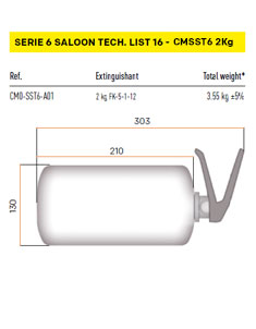 Estintore CMSST 6 2KG OMP