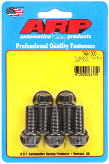 ARP 7/16 Inch -20x1.000in UHL 12pt Black Oxide Bolts (5/pkg)