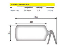 Estintore NOVEC INOX BOMBOLA 2KG OMP