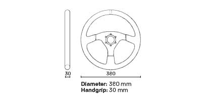 Volante da Corsa piatto Sand OMP