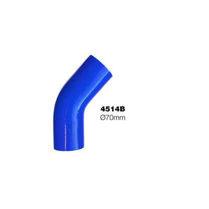 Manicotto curva 45° silicone blu rinforzato MANITOR