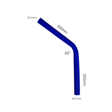 Manicotto con curva 45° + 50CM (per lato) silicone blu rinforzato MANITOR