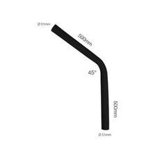 Manicotto con curva 45° + 50CM (per lato) silicone nero rinforzato MANITOR