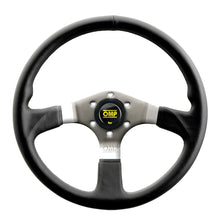Volante da Corsa Asso Flat acciaio pelle OMP