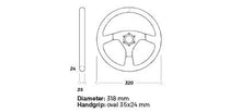 Volante da Corsa piatto 320 Alu Rally OMP