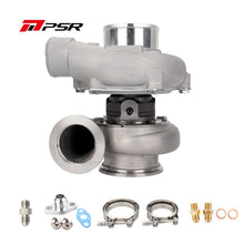PSR3582 Compact Dual Ball Bearing Turbocharger - STAINLESS STEEL V-BAND INLET, V-BAND OUTLET, 0.82A/R